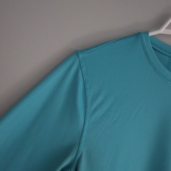 Aerion Base Layer Activewear Large Blue Horse Stretch Long Sleeve Layering Top - Picture 3 of 10